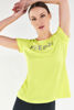 Immagine di FREDDY - T-shirt giallo fluo in tessuto tecnico traspirante riciclato con stampa