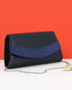 Immagine di ANNES NICOLE - Pochette blu notte con fascia glitterata sulla patta, MADE IN ITALY
