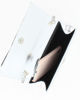 Immagine di ANNES NICOLE - Pochette argento efffetto laminato con fiocco glitterato sulla patta, MADE IN ITALY