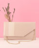 Immagine di ANNES NICOLE - Pochette nude con inserto perlato sulla patta, MADE IN ITALY