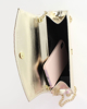 Immagine di ANNES NICOLE - Pochette platino effetto laminato con fascia glitterara sulla patta, MADE IN ITALY
