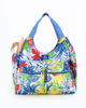 Immagine di LANCETTI - Borsa mare multitasche blu fantasia tropicale