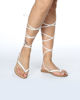Immagine di MISS GLOBO - Sandalo infradito lace up con sottopiede in cuoio rigenerato