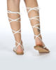 Immagine di MISS GLOBO - Sandalo infradito lace up con sottopiede in cuoio rigenerato