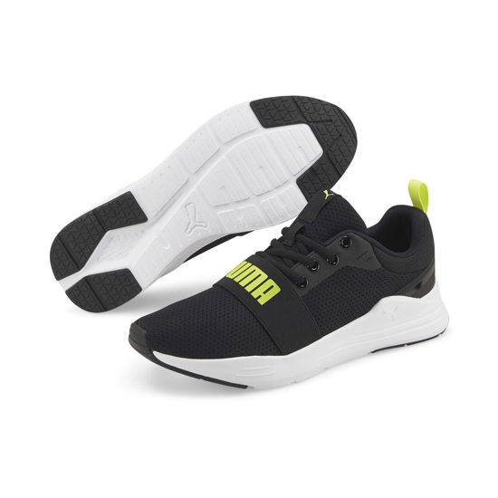 Immagine di PUMA - SCARPA WIRED RUN BLACK-LIME-WHITE - 37301517