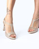 Immagine di MISS GLOBO - SANDALO ORO GLITTER TACCO 9CM, SOTTIPIEDE VERA PELLE