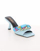 Immagine di MISS GLOBO - Sabot mules blu connastro tacco 7,5cm