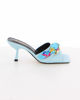 Immagine di MISS GLOBO - Sabot mules blu connastro tacco 7,5cm