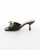 Immagine di MISS GLOBO - Sabot mules nero con nastro tacco 7,5cm