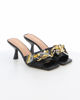 Immagine di MISS GLOBO - Sabot mules nero con nastro tacco 7,5cm
