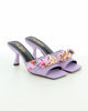 Immagine di MISS GLOBO - Sabot mules lilla con nastro tacco 7,5cm