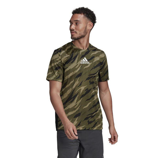 Immagine di T-SHIRT MM FEELSTRCAMO TEE GREEN-BLACK