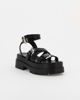 Immagine di MISS GLOBO - Sandalo nero platform con tre fibbie, tacco 5,5CM