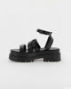 Immagine di MISS GLOBO - Sandalo nero platform con tre fibbie, tacco 5,5CM