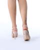 Immagine di MISS GLOBO - Décolleté spuntata slingback nude con sottopiede in VERA PELLE, tacco 9CM
