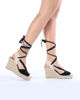 Immagine di MISS GLOBO - Espadrillas lace up e zeppa 9cm