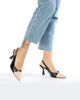 Immagine di MISS GLOBO - Slingback bicolore nera tacco 8cm - MADE IN ITALY