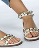 Immagine di MISS GLOBO - Sandali bianchi con borchie dorate