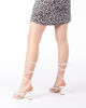 Immagine di MISS GLOBO - Sandali bianchi lace-up, tacco 8 cm