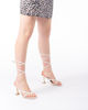 Immagine di MISS GLOBO - Sandali bianchi lace-up, tacco 8 cm