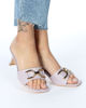 Immagine di MISS GLOBO - SABOT MULES LILLA CON ACCESSORIO SULLA FASCIA, TACCO 7 CM