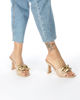 Immagine di MISS GLOBO - Sabot mules nude con catena sulla fascia , tacco 9 cm