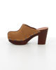 Immagine di MISS GLOBO- Sabot mules tabacco in VERA PELLE, tacco 9 cm