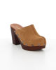 Immagine di MISS GLOBO- Sabot mules tabacco in VERA PELLE, tacco 9 cm
