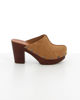 Immagine di MISS GLOBO- Sabot mules tabacco in VERA PELLE, tacco 9 cm