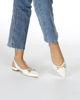 Immagine di ZOE - Ballerine slingback bianche con applicazione dorata