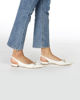 Immagine di ZOE - Ballerine slingback bianche con applicazione dorata