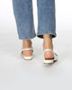 Immagine di ZOE - Ballerine slingback bianche con applicazione dorata