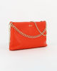 Immagine di DIVAS - TRACOLLA ARANCIO IN VERA PELLE CON DETTAGLIO CATENA, MADE IN ITALY