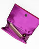 Immagine di MISS GLOBO - Pochette viola in raso con fiocco e bordino in strass sulla patta