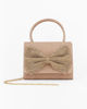 Immagine di MISS GLOBO - Pochette rosegold glitterata con manico e fiocco sulla patta