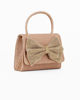 Immagine di MISS GLOBO - Pochette rosegold glitterata con manico e fiocco sulla patta
