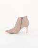 Immagine di MISS GLOBO - Tronchetto beige a punta con zip laterale, tacco 8cm