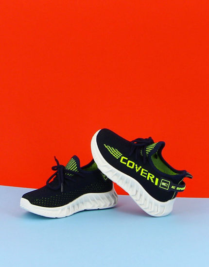 Immagine di ENRICO COVERI - Sneakers blu con dettagli gialli e lacci