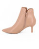 Immagine di MISS GLOBO - Tronchetto beige a punta con zip laterale, tacco 6cm