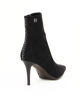 Immagine di LAURA BIAGIOTTI - Tronchetto nero a calza con dettagli oro e zip laterale, tacco 8cm