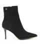 Immagine di LAURA BIAGIOTTI - Tronchetto nero a calza con dettagli oro e zip laterale, tacco 8cm