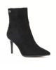 Immagine di LAURA BIAGIOTTI - Tronchetto nero a calza con dettagli oro e zip laterale, tacco 8cm
