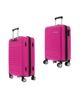 Immagine di COVERI COLLECTION - TROLLEY ABS FUXIA CON QUATTRO RUOTE DOPPIE E RIGHE ORIZZONTALI