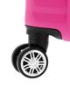 Immagine di COVERI COLLECTION - TROLLEY ABS FUXIA CON QUATTRO RUOTE DOPPIE E RIGHE ORIZZONTALI