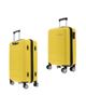 Immagine di COVERI COLLECTION - TROLLEY ABS GIALLO CON QUATTRO RUOTE DOPPIE E RIGHE ORIZZONTALI