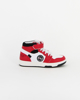Immagine di ENRICO COVERI - Sneakers alta bianca e rossa con dettagli neri e strappo, numerata 30/35
