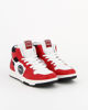 Immagine di ENRICO COVERI - Sneakers alta bianca e rossa con dettagli neri e lacci, numerata 36/40