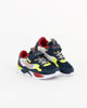 Immagine di ENRICO COVERI - Sneakers bianca e blu con inserti colorati e strappo, numerata 30/35