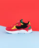 Immagine di ENRICO COVERI - Sneakers rossa e gialla con inserti colorati e strappo, numerata 30/35