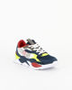 Immagine di ENRICO COVERI - Sneakers bianca e blu con inserti colorati e lacci, numerata 36/40